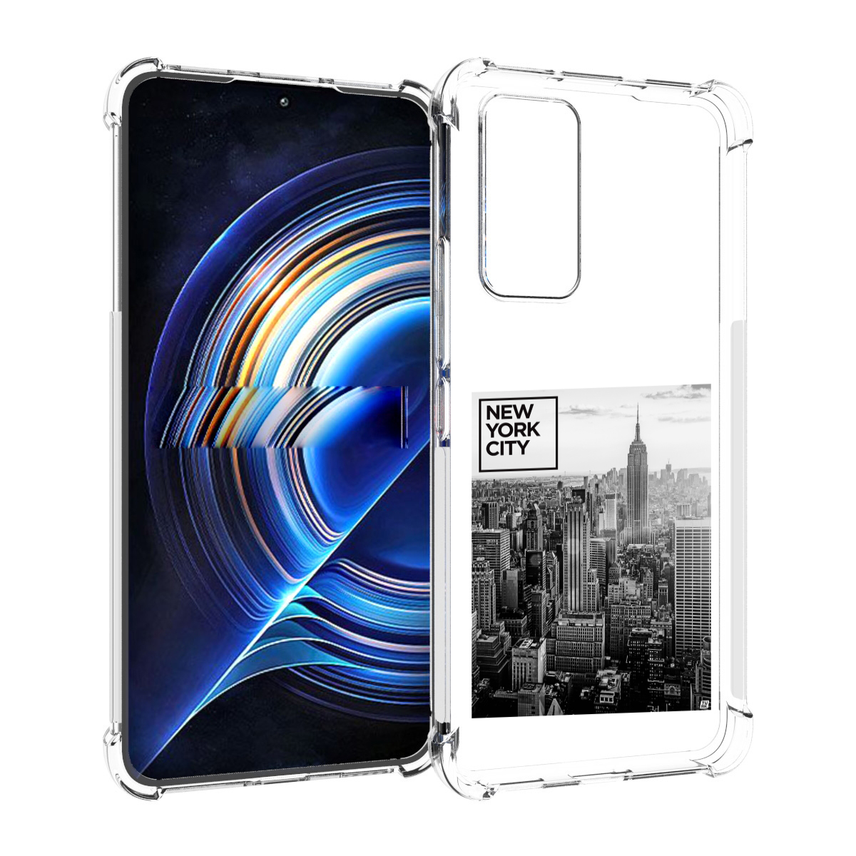 

Чехол MyPads черно белый Нью-Йорк для Tecno Camon 19 Neo, Прозрачный, Tocco