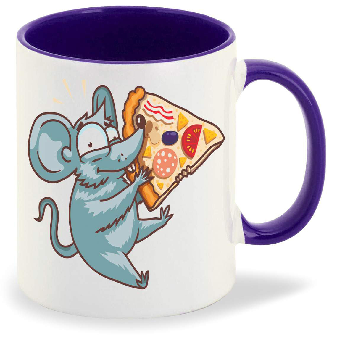 

Кружка CoolPodarok Прикол Мышь с пиццей