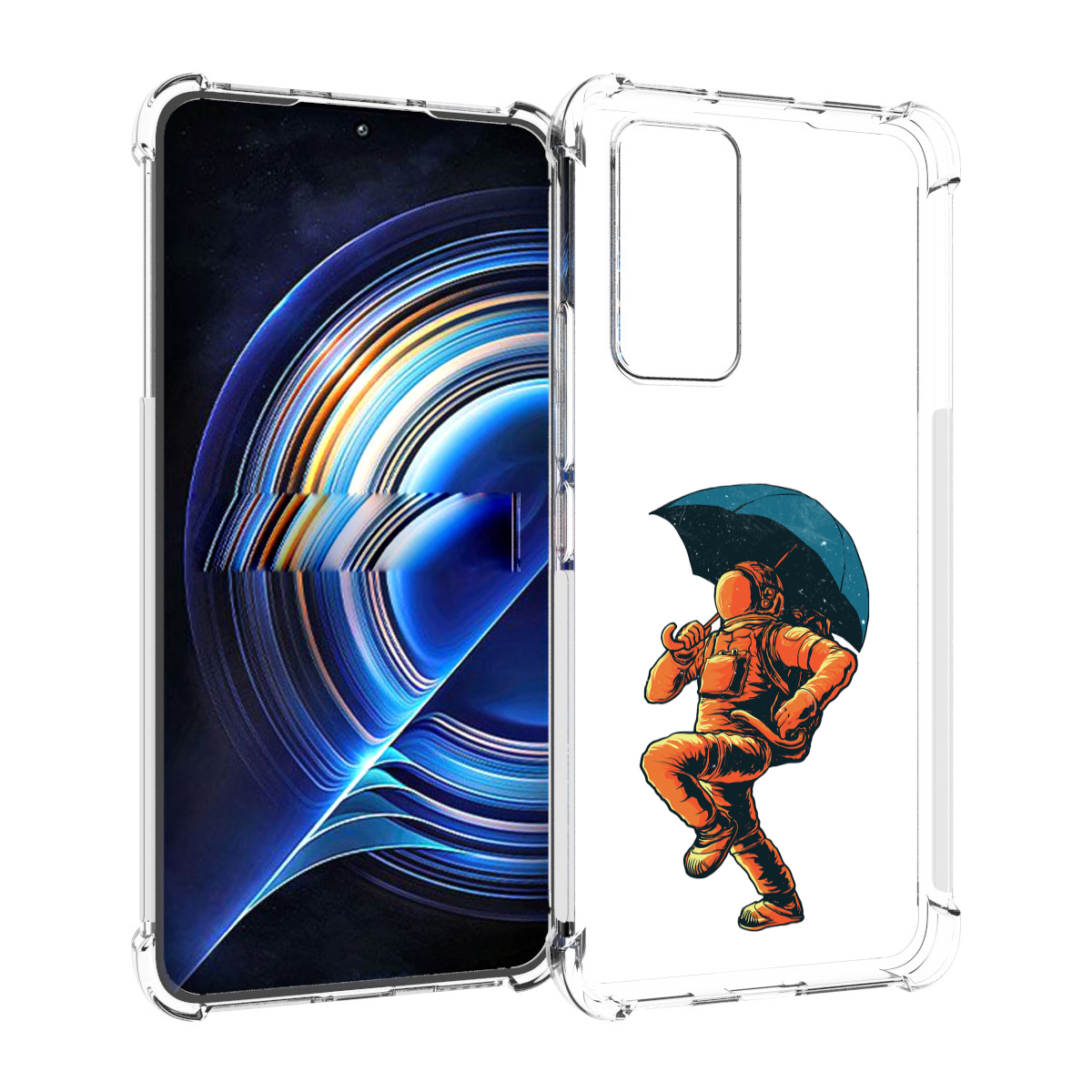 

Чехол MyPads шагающий космонавт с зонтом для Tecno Camon 19 Neo, Прозрачный, Tocco