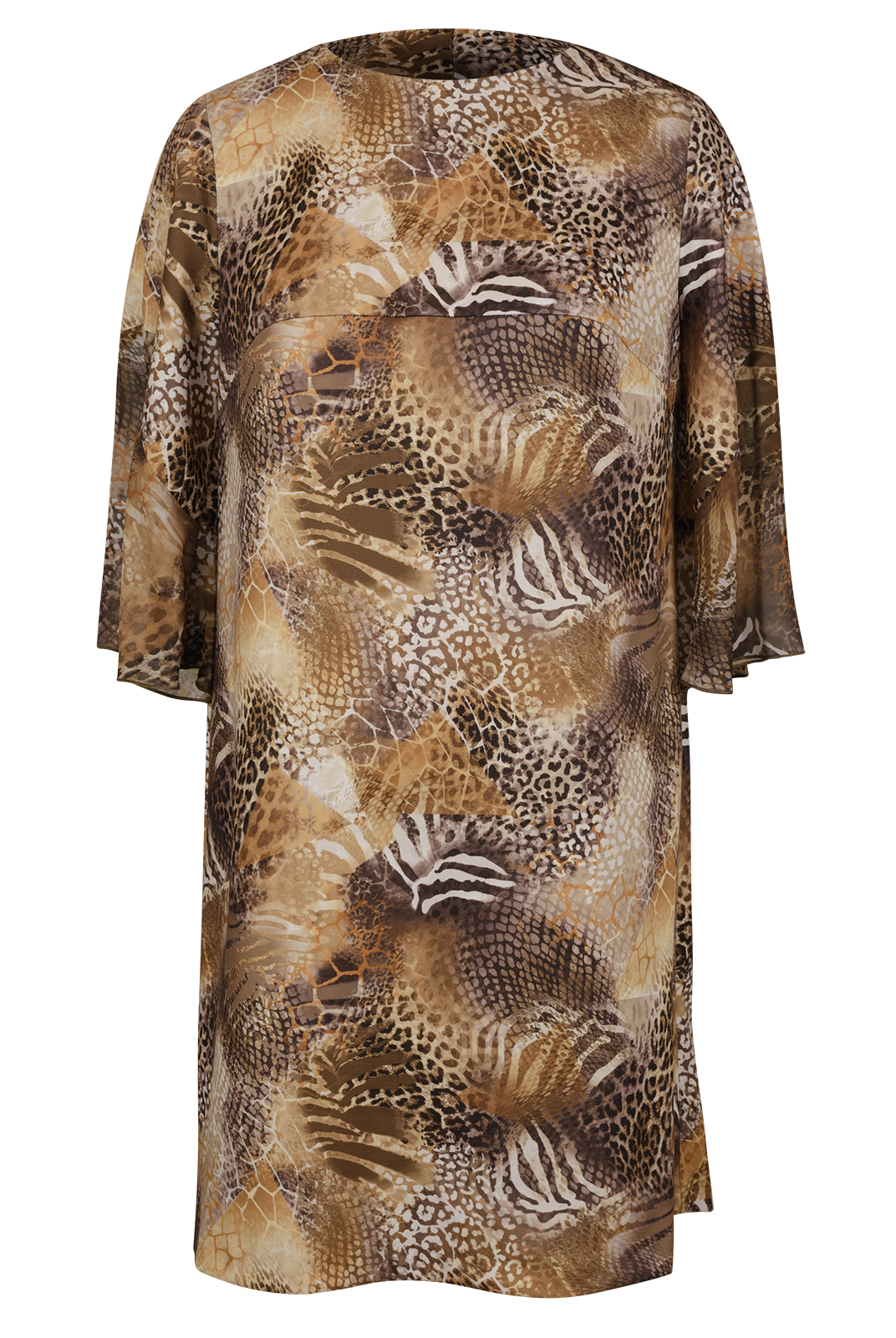 Платье женское Mila Bezgerts 2462АПА коричневое 58 RU