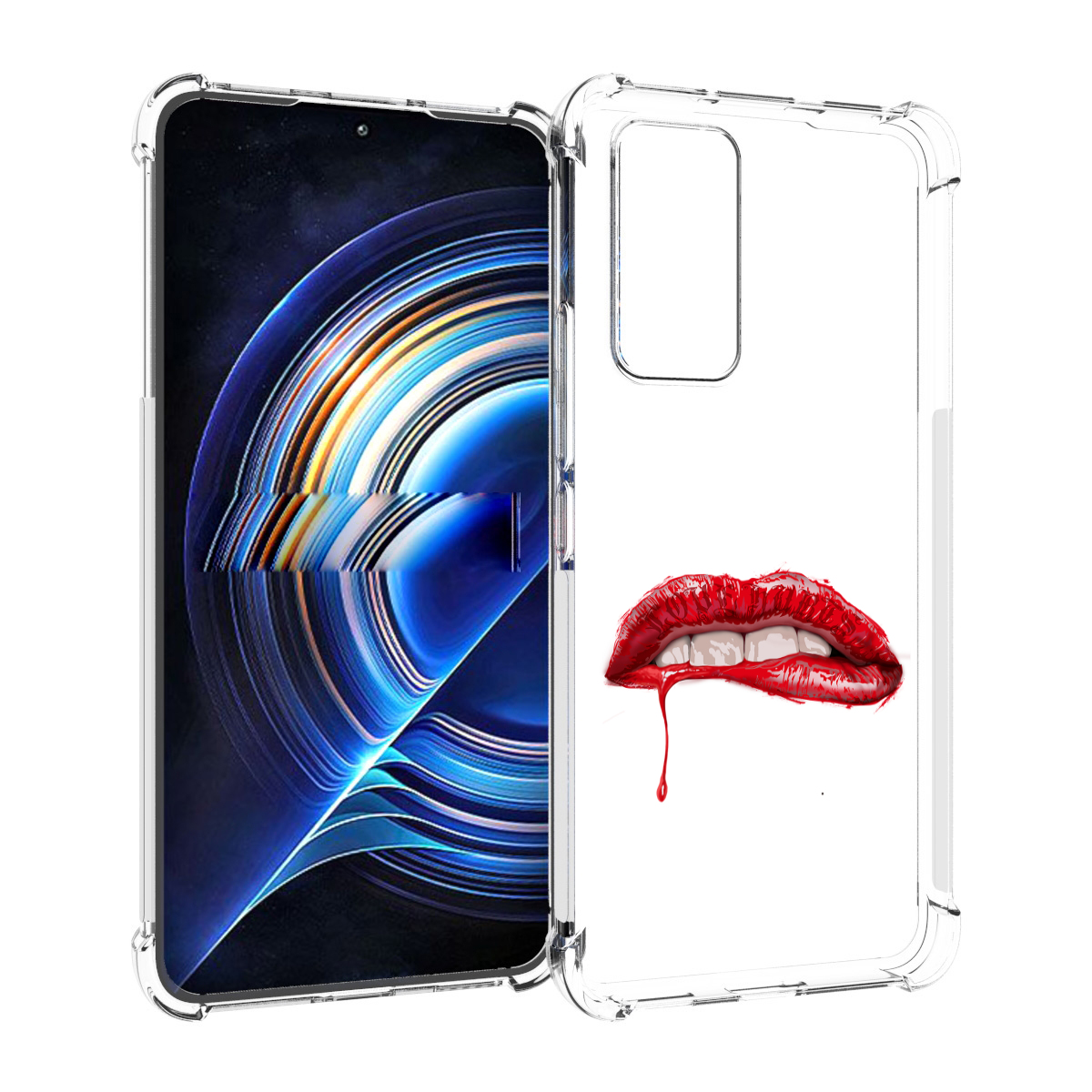 

Чехол MyPads яркие красные губы для Tecno Camon 19 Neo, Прозрачный, Tocco
