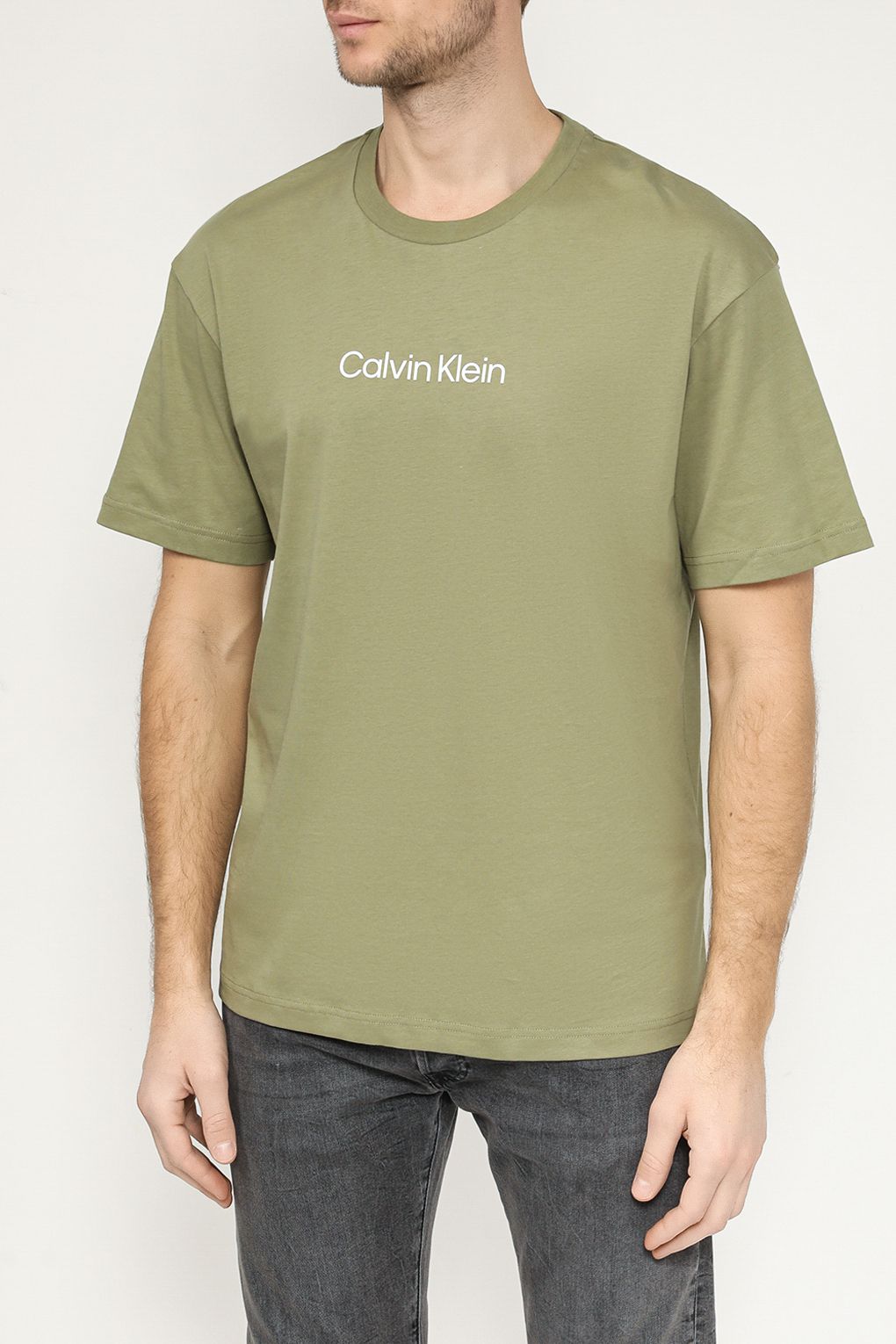 Футболка мужская Calvin Klein K10K111346 зеленая M США зеленый