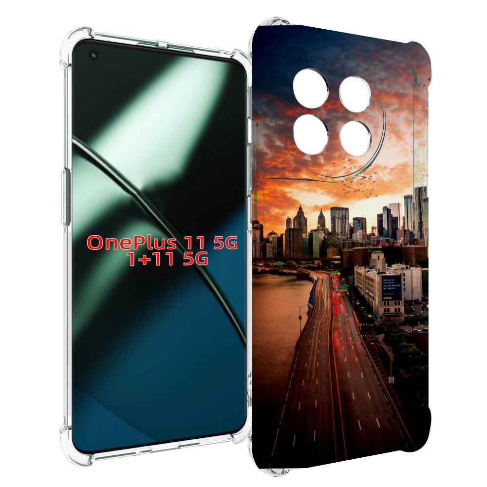 

Чехол MyPads американский город фото для OnePlus 11, Прозрачный, Tocco