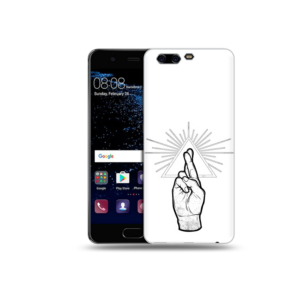 

Чехол MyPads Tocco для Huawei P10 черно белая рука (PT60870.50.681), Прозрачный, Tocco