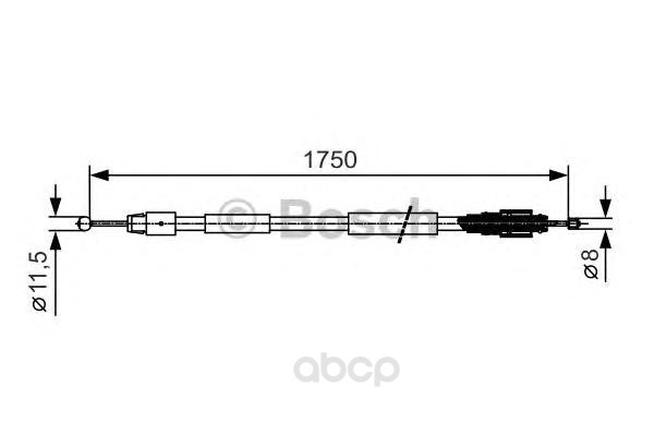 

1 987 482 018_Трос Ручника Vw Touareg All 11.02> 1750/1640 Bosch 1987482018