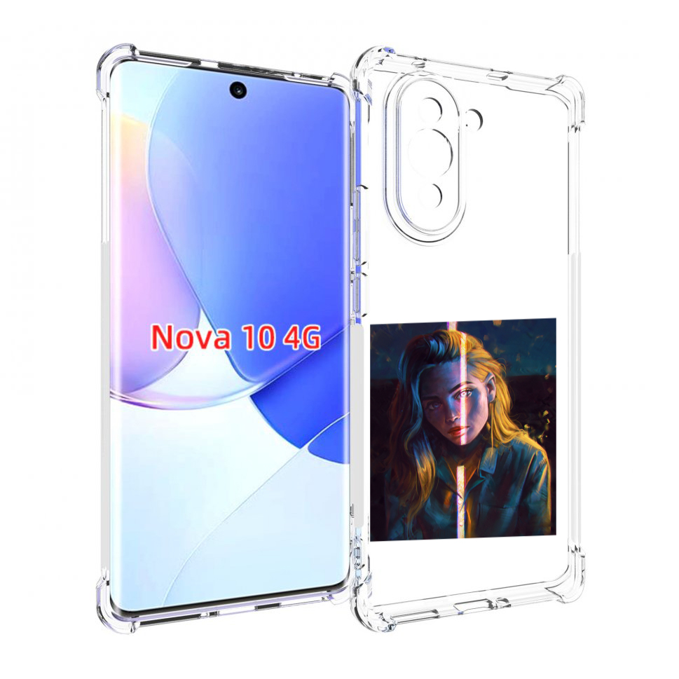 

Чехол MyPads девушка-в-тени для Huawei Nova 10, Прозрачный, Tocco
