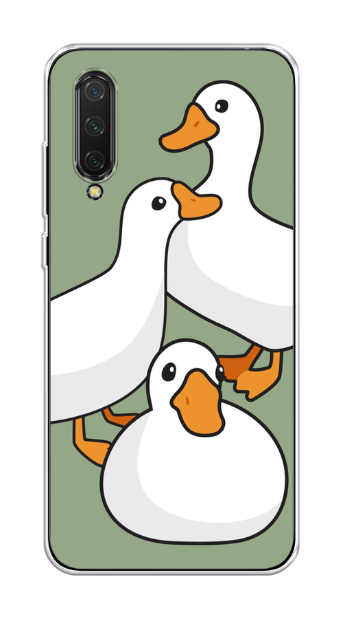 

Чехол на Xiaomi Mi CC9/Mi A3 Lite/Mi 9 Lite "Утиное трио", Оранжевый;белый;серый, 36750-1