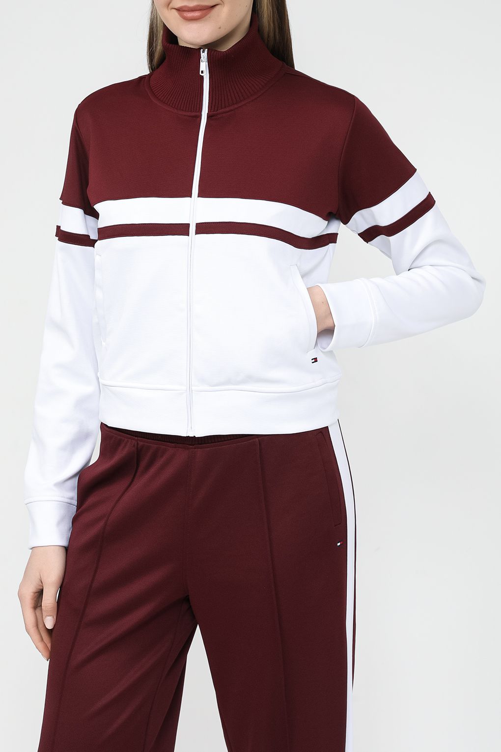 

Олимпийка женская Tommy Hilfiger WW0WW41136 бордовая L, Бордовый, WW0WW41136