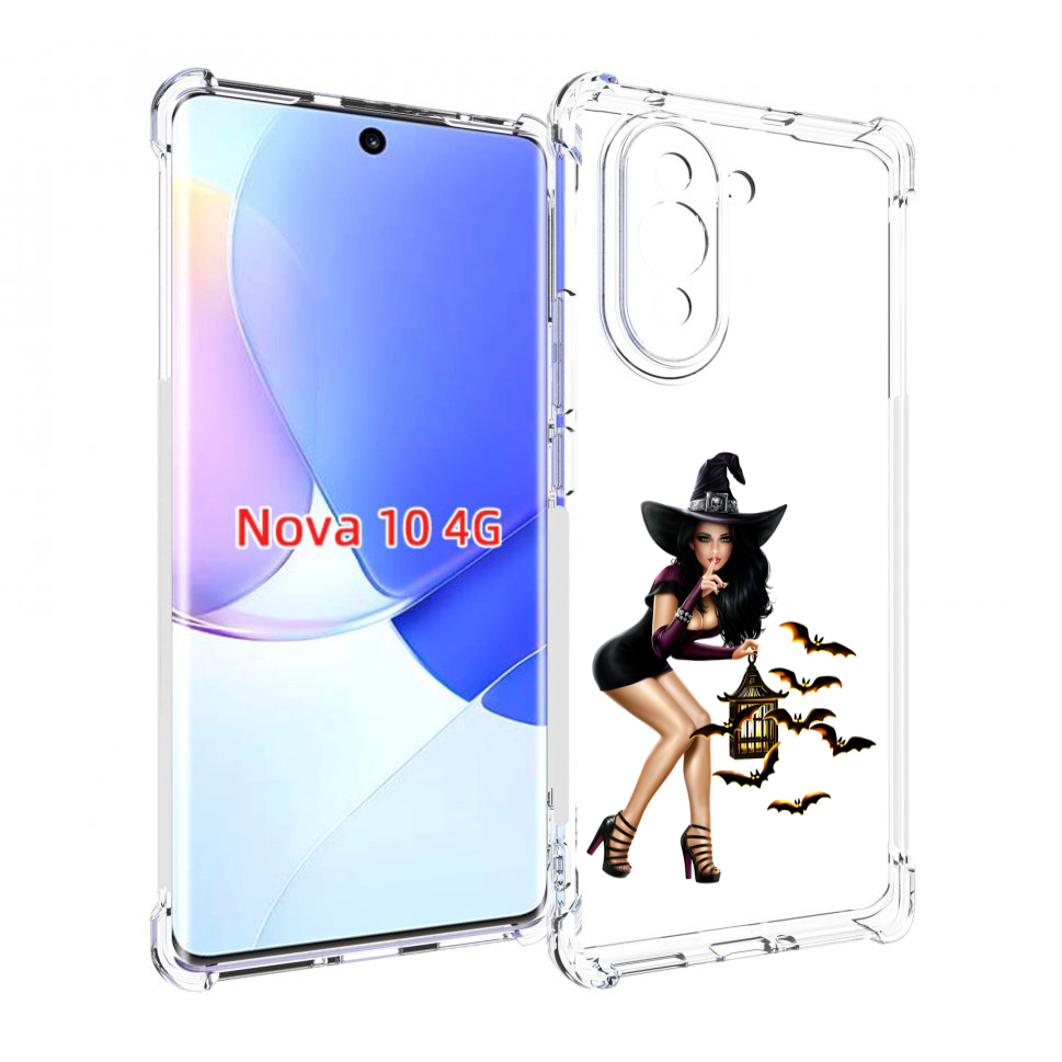

Чехол MyPads девушка-ведьма женский для Huawei Nova 10, Прозрачный, Tocco