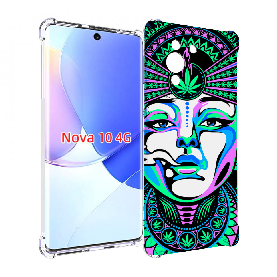 Чехол MyPads девушка-любит-траву-абстракция для Huawei Nova 10