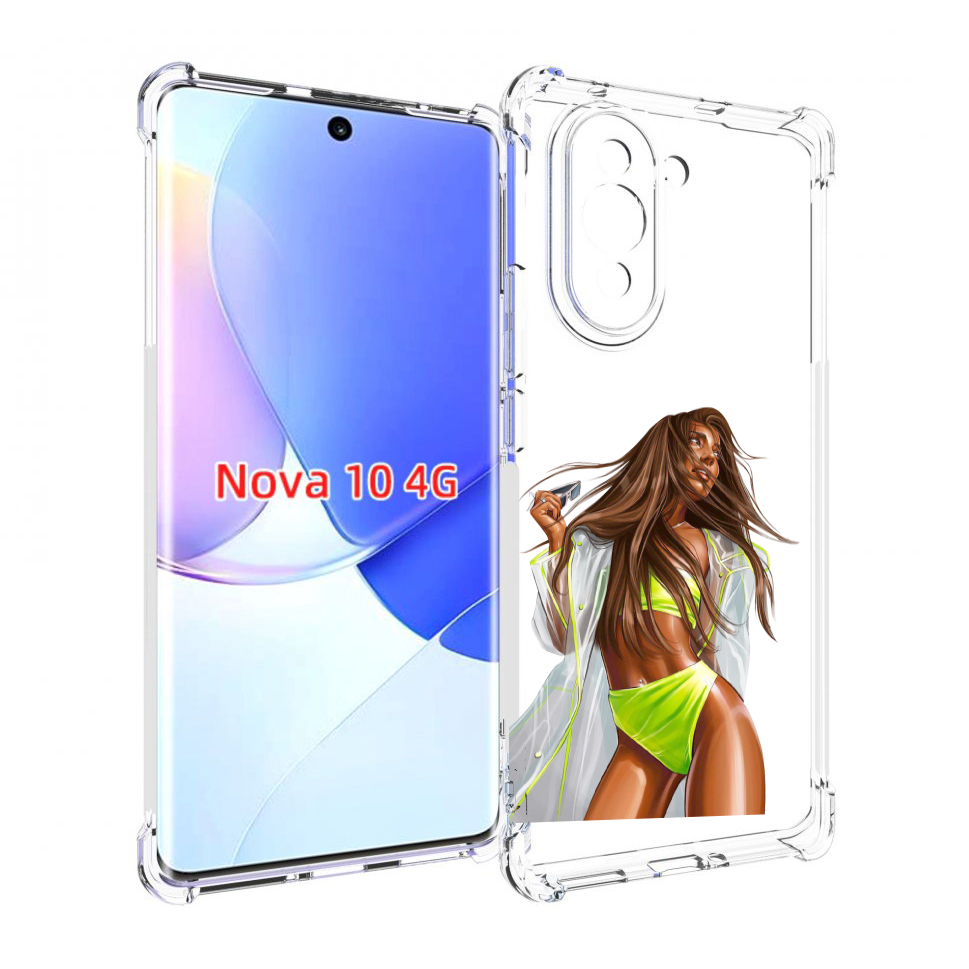 

Чехол MyPads девушка-модель-мулатка для Huawei Nova 10, Прозрачный, Tocco