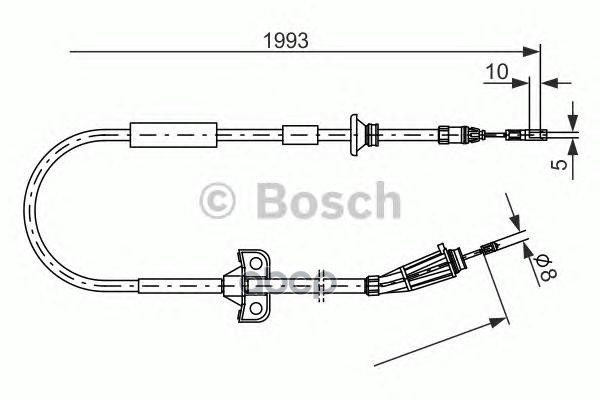 

1 987 477 819_Трос Ручника Volvo S80 2.0-3.0/2.4D/2.5D 98> Bosch 1987477819