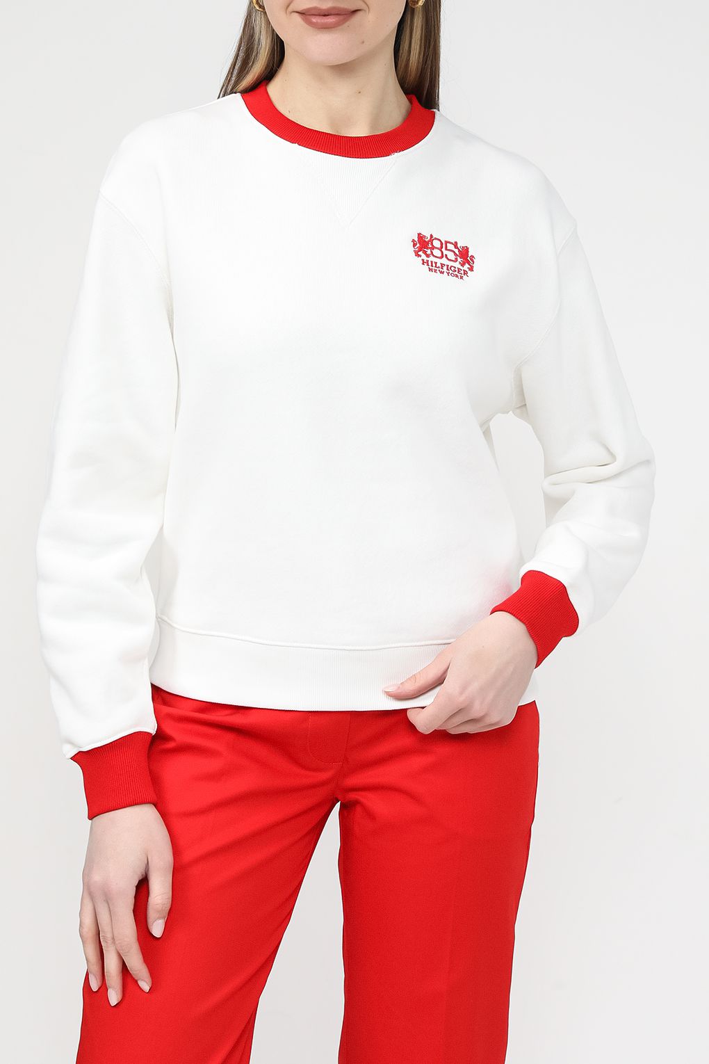 

Свитшот женский Tommy Hilfiger WW0WW40573 белый M, WW0WW40573