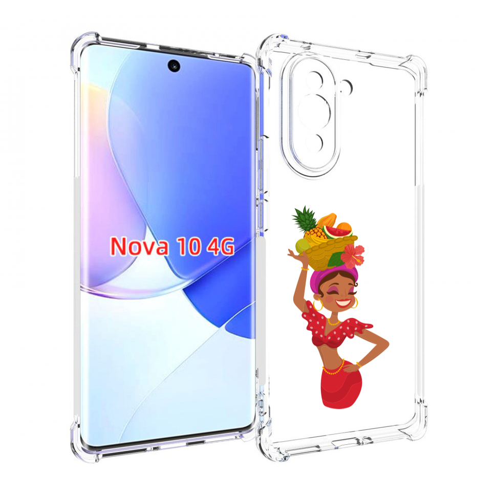 

Чехол MyPads девушка-мулатка для Huawei Nova 10, Прозрачный, Tocco