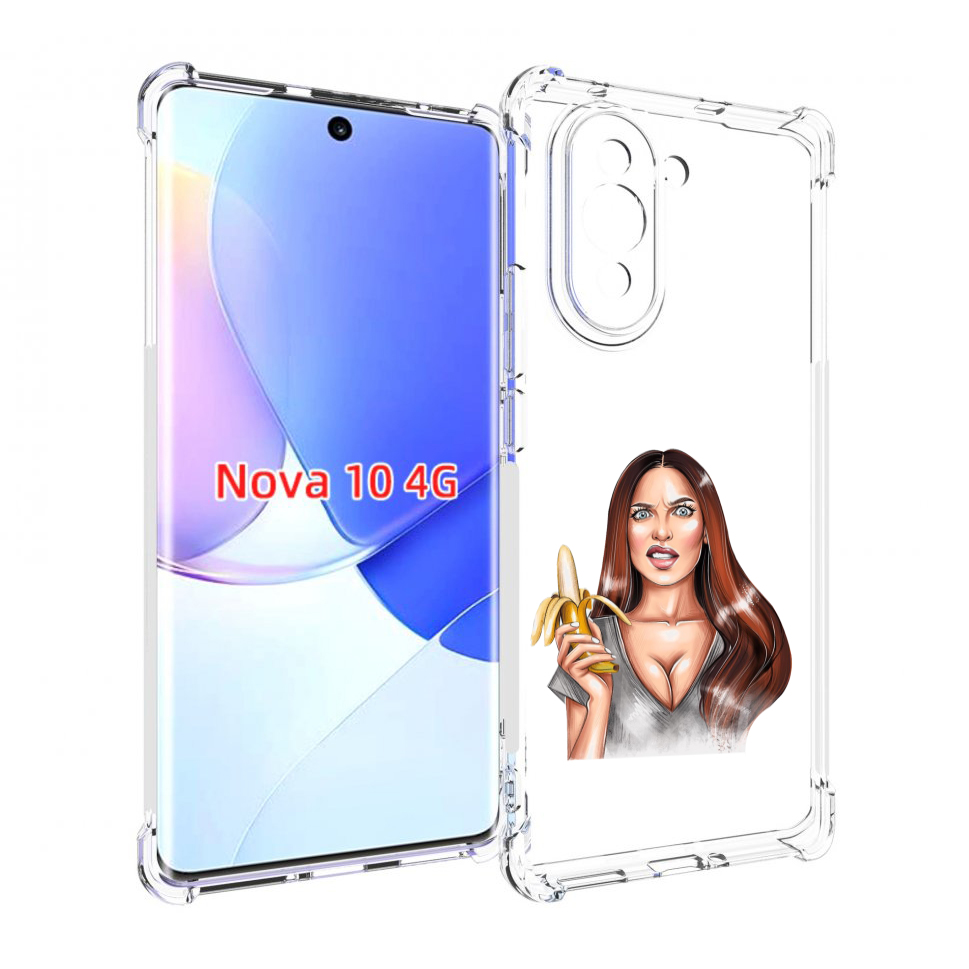 Чехол MyPads девушка-с-бананом для Huawei Nova 10