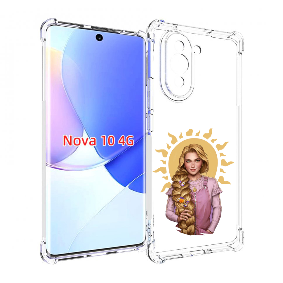 

Чехол MyPads девушка-с-большой-косой для Huawei Nova 10, Прозрачный, Tocco