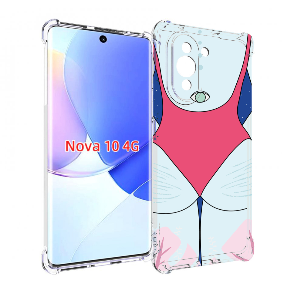Чехол MyPads девушка-с-глазом-на-спине для Huawei Nova 10
