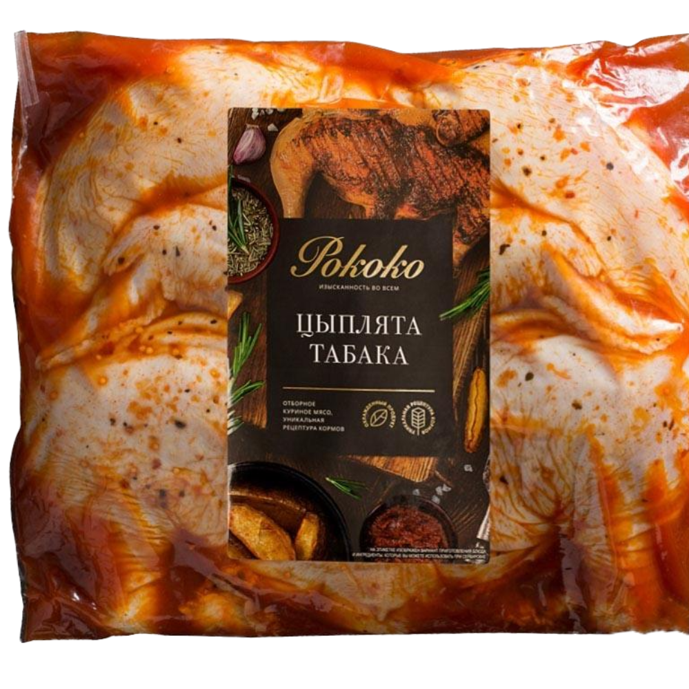 

Цыплята табака Рококо ТБ из мяса цыплят бройлеров охлаждённые 1,2-1,3 кг