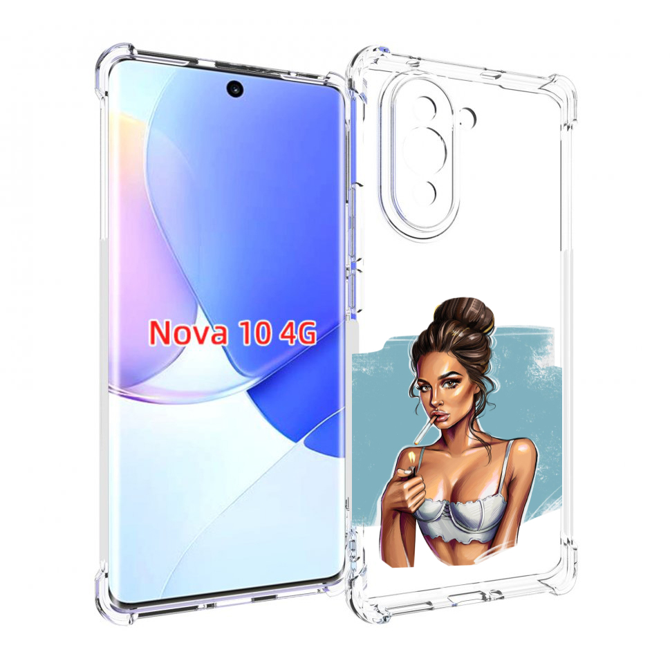 

Чехол MyPads девушка-с-зажигалкой для Huawei Nova 10, Прозрачный, Tocco