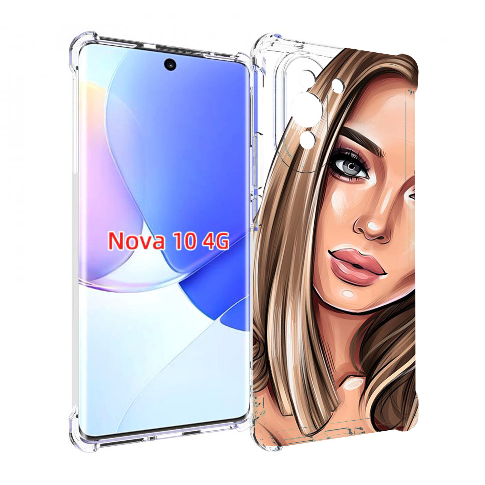 

Чехол MyPads девушка-с-каре женский для Huawei Nova 10, Прозрачный, Tocco