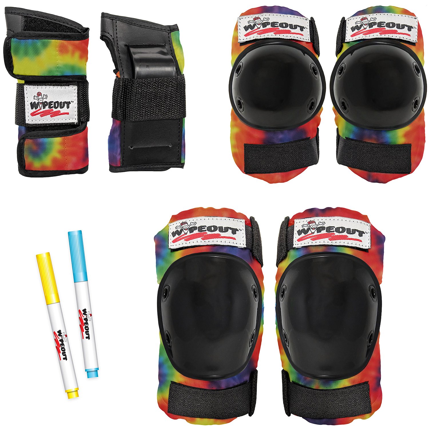 Комплект защиты Wipeout Tie Dye, M 5+, разноцветный