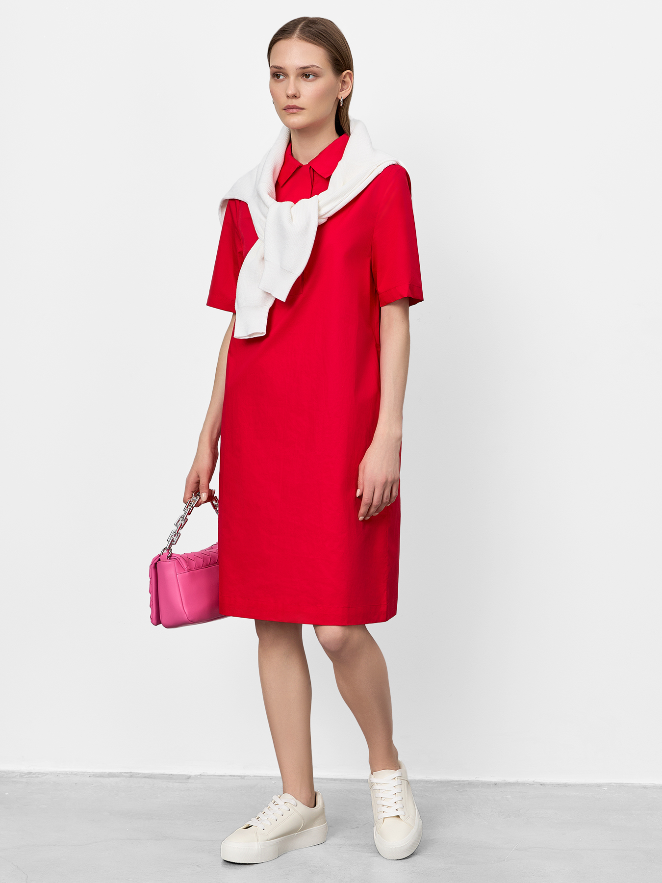 

Платье женское Just Clothes 000000537 красное 42 RU, Красный, 000000537