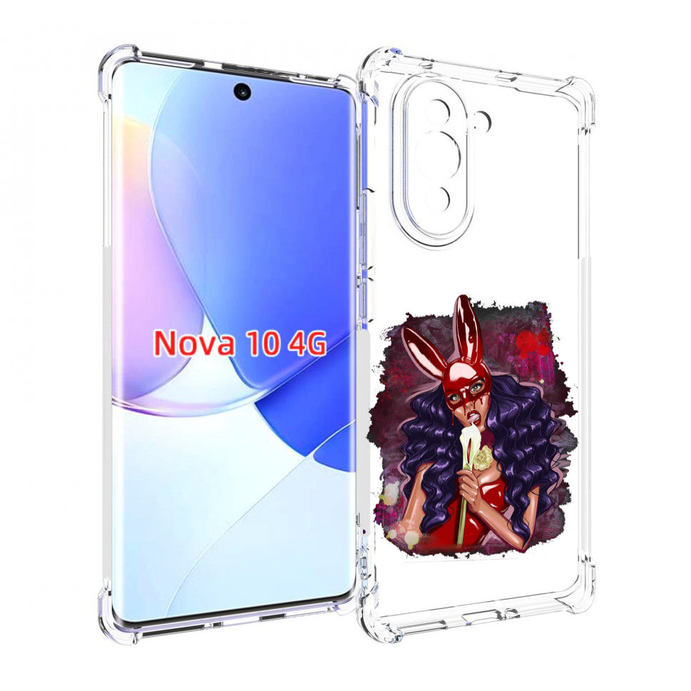 

Чехол MyPads девушка-с-текучей-маской женский для Huawei Nova 10, Прозрачный, Tocco