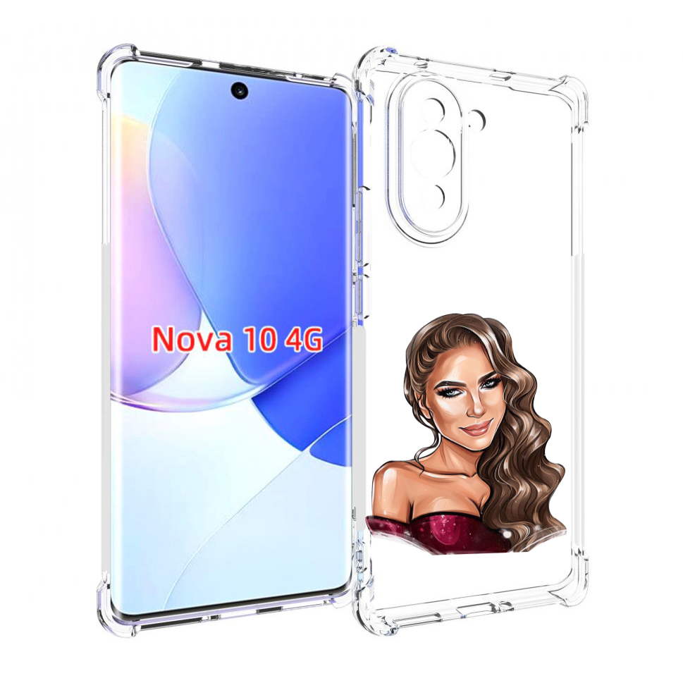 

Чехол MyPads девушка-с-улыбкой женский для Huawei Nova 10, Прозрачный, Tocco