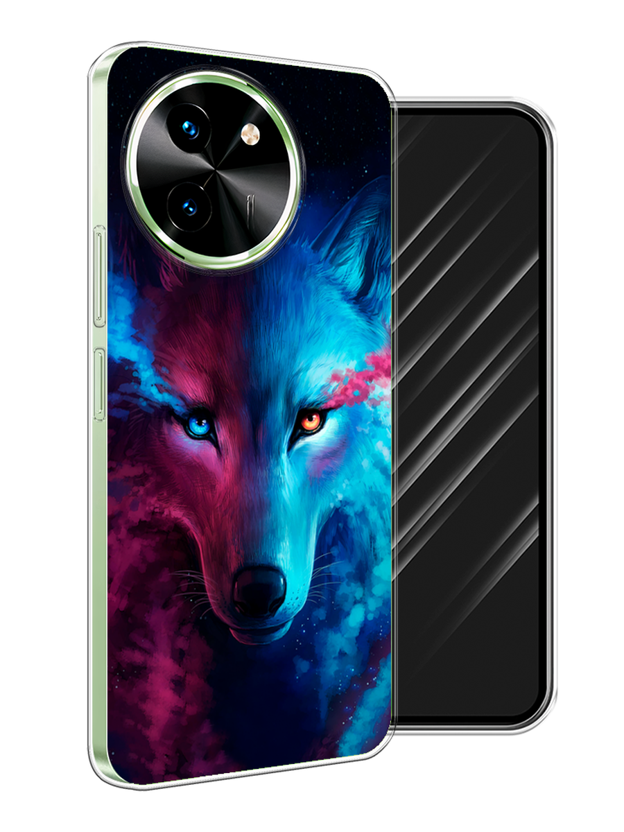 

Чехол Awog на Vivo T3x/Y38 5G "Волшебный волк", Голубой;розовый, 2610650-1