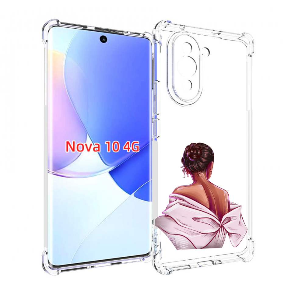 

Чехол MyPads девушка-со-спины женский для Huawei Nova 10, Прозрачный, Tocco