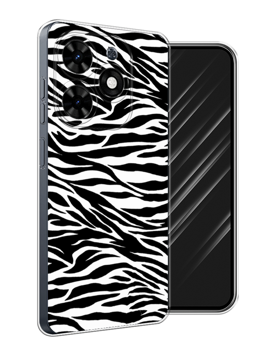 

Чехол Awog на Tecno Spark 20C "Принт зебра", Белый;серый;черный, 304950-1