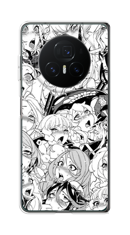 

Чехол на Honor Magic V3 "Ахегао манга тян", Черный;белый;серый, 6125050-1