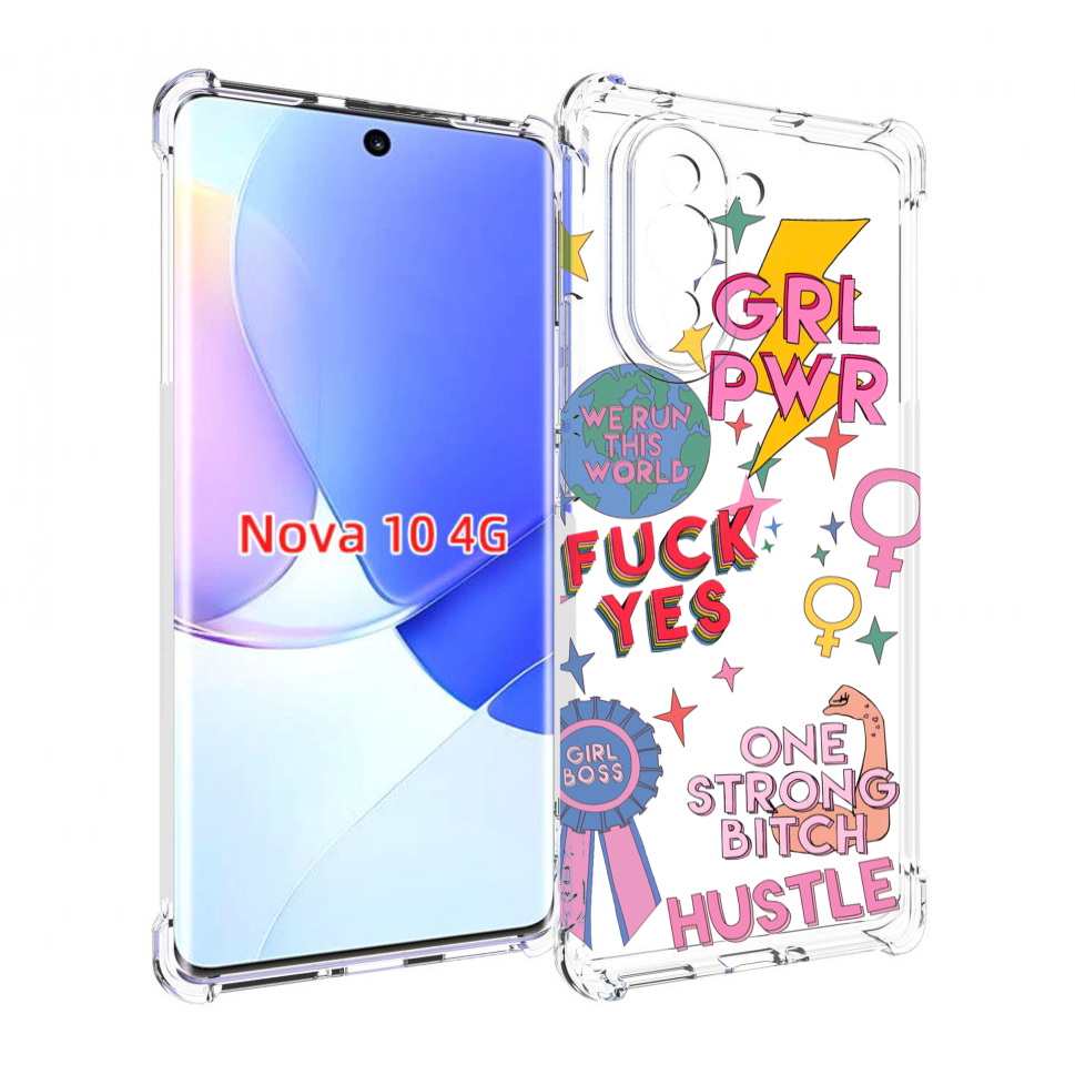 

Чехол MyPads девушки-боссы женский для Huawei Nova 10, Прозрачный, Tocco