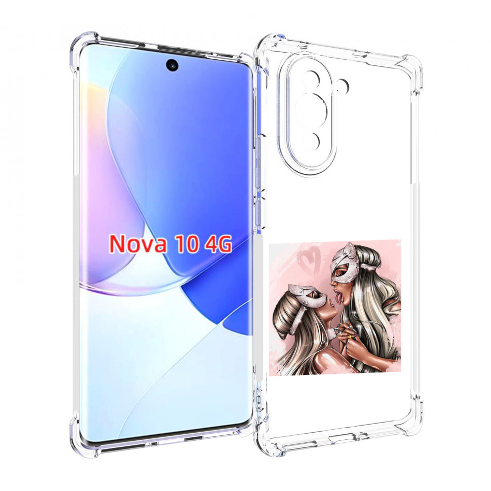 

Чехол MyPads девушки-поцелуй женский для Huawei Nova 10, Прозрачный, Tocco