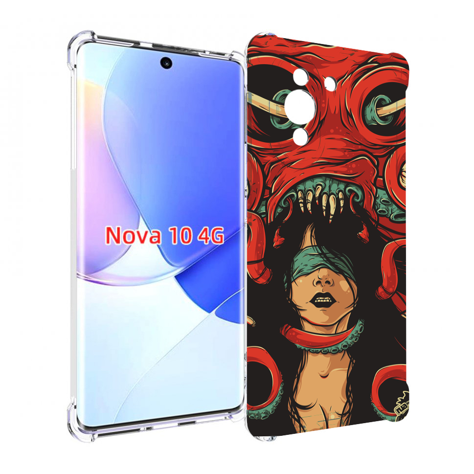 

Чехол MyPads девушку-съедает-осьминог для Huawei Nova 10, Прозрачный, Tocco