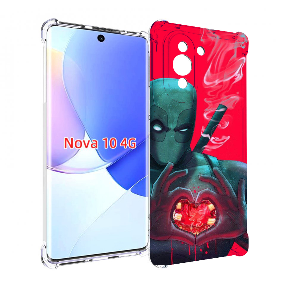 

Чехол MyPads дедпул-в-сердце для Huawei Nova 10, Прозрачный, Tocco