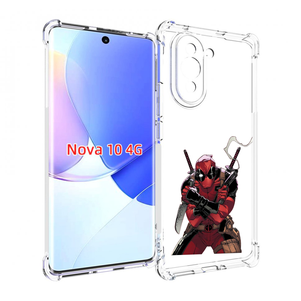 

Чехол MyPads дедпул-подмигивает для Huawei Nova 10, Прозрачный, Tocco
