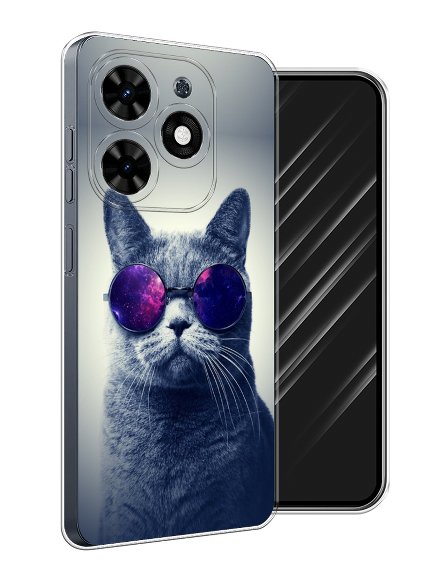 

Чехол Awog на Tecno Spark 20C "Космический кот", Бордовый, 304950-1