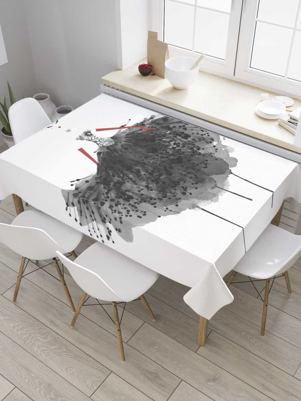 

Скатерть прямоугольная JoyArty "Юбка из фатина" из оксфорда, 180x145 см, Белый, Юбка из фатина