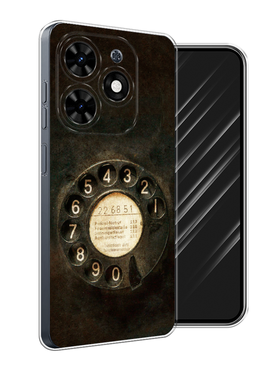

Чехол Awog на Tecno Spark 20C "Старинный телефон", Коричневый;бежевый;черный, 304950-1