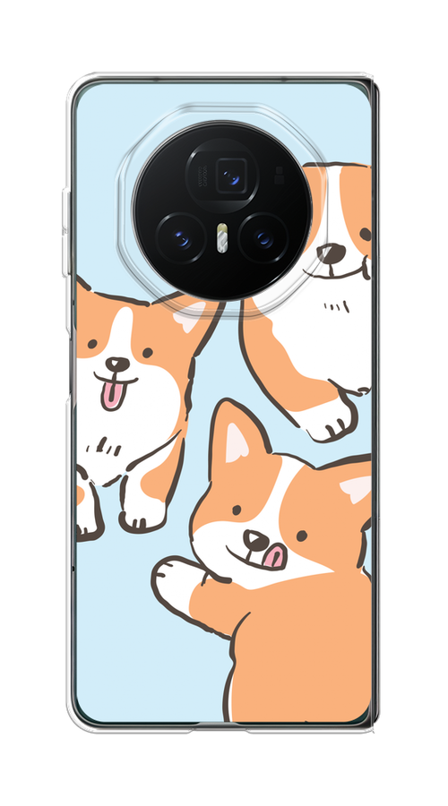 

Чехол на Honor Magic V3 "Милые корги", Бежевый;голубой;коричневый, 6125050-1