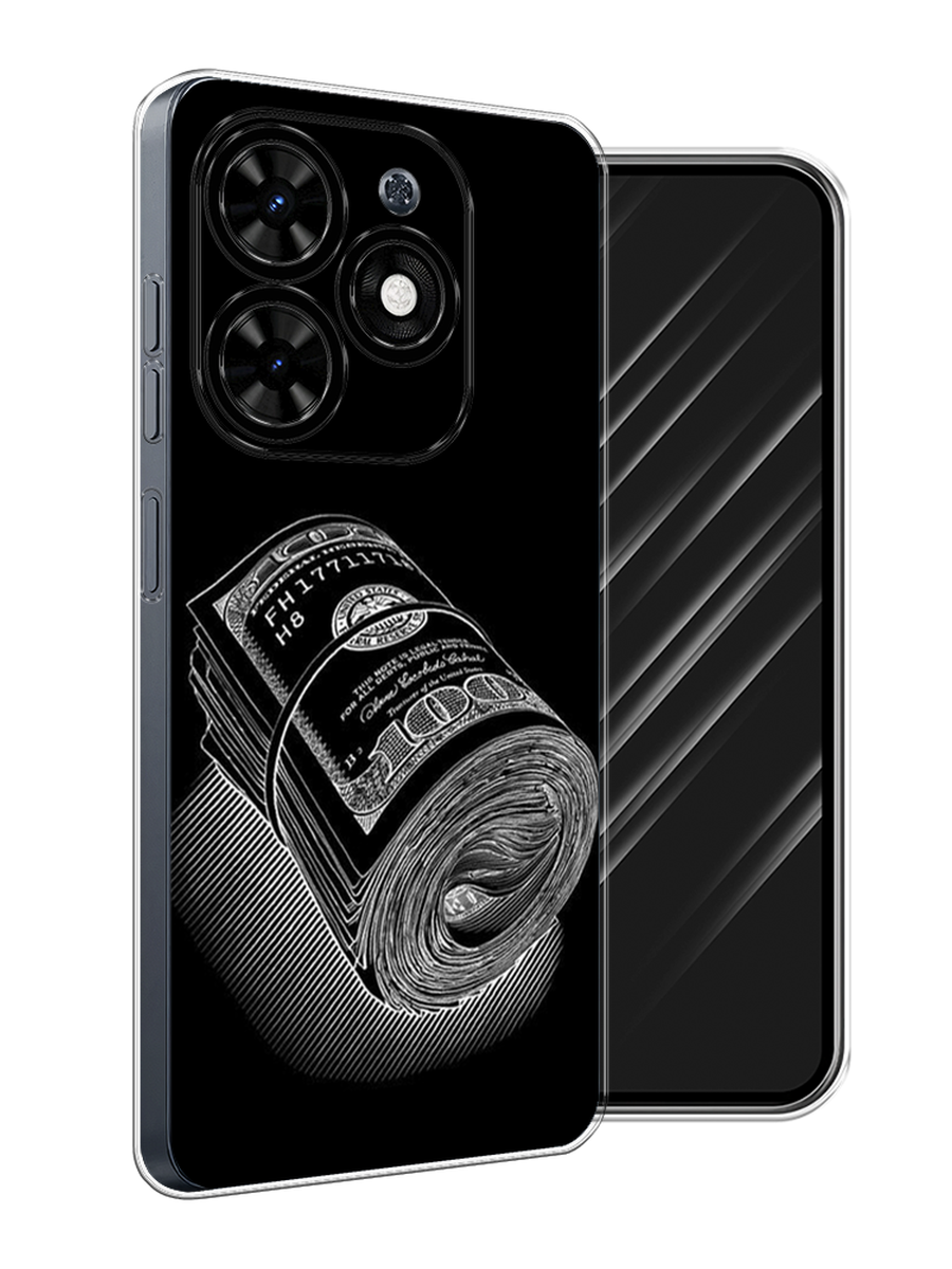 

Чехол Awog на Tecno Spark 20C "Кубышка денег", Черный;серебристый, 304950-1