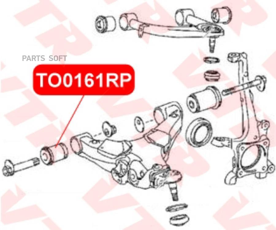

VTR TO0161RP Полиуретановый сайлентблок нижнего рычага передней подвески передний () 1шт