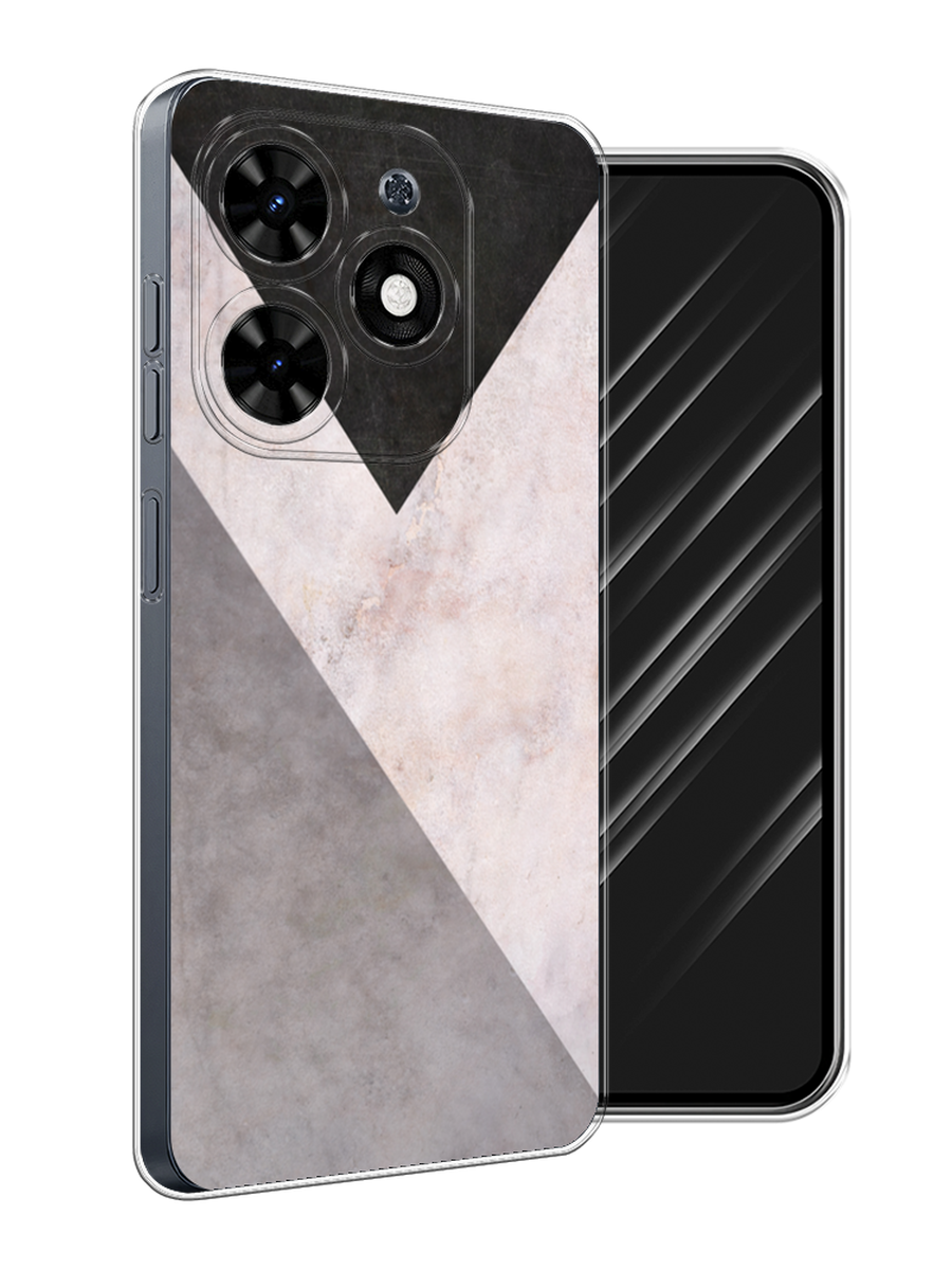 

Чехол Awog на Tecno Spark 20C "Геометричный мрамор", Бежевый, 304950-1