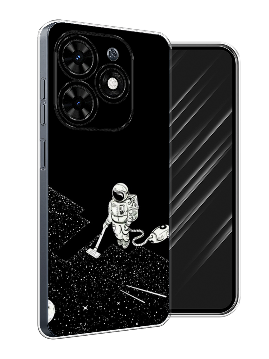 

Чехол Awog на Tecno Spark 20C "Космонавт с пылесосом", Белый, 304950-1