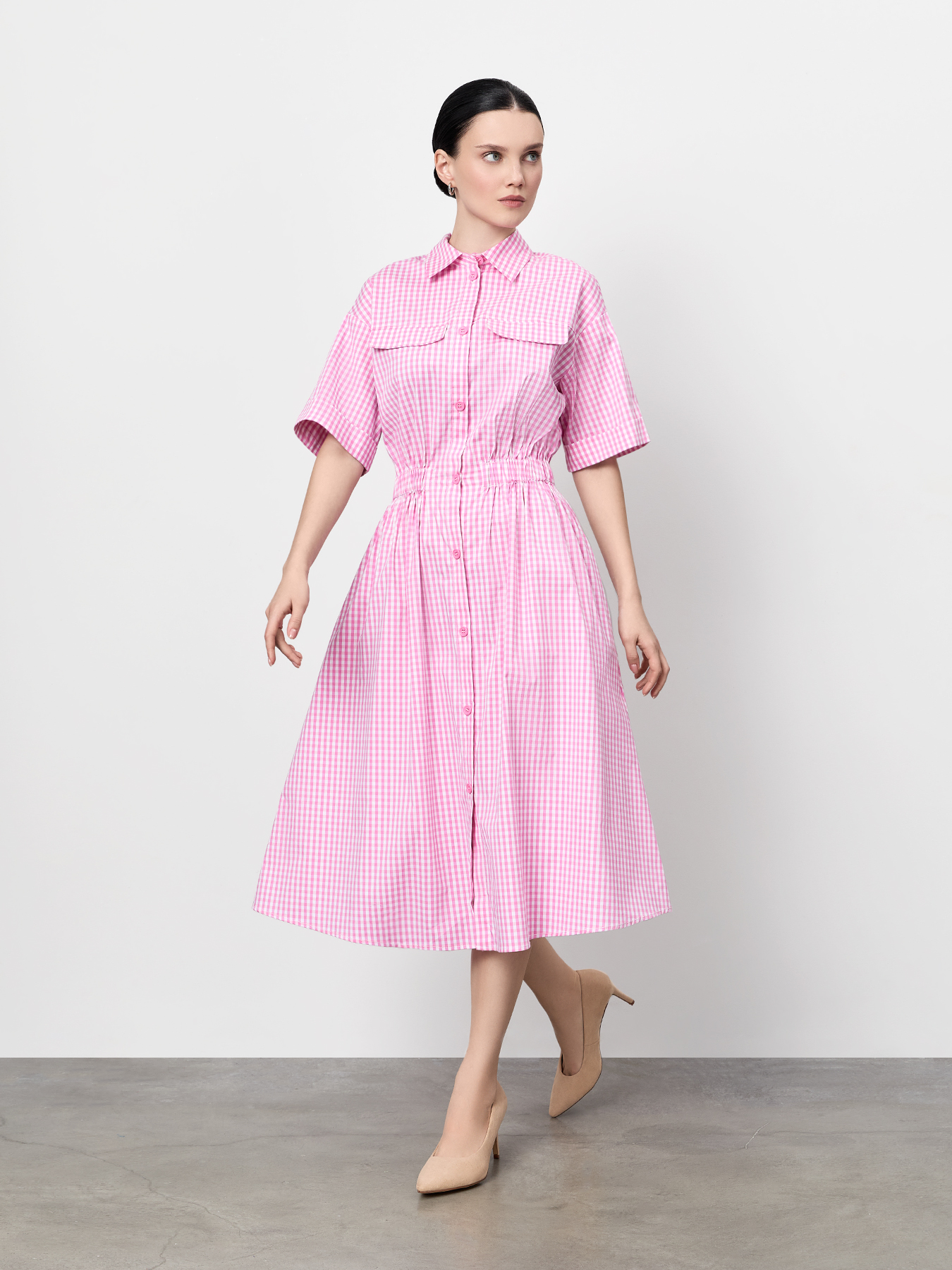 

Платье женское Just Clothes 000000539 розовое 44 RU, Розовый, 000000539
