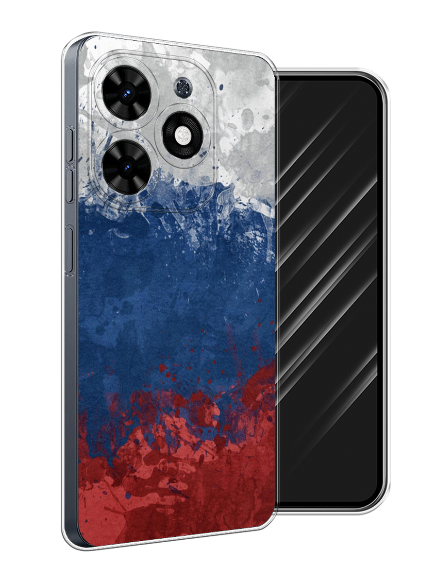 

Чехол Awog на Tecno Spark 20C "Флаг России неровный", Белый;синий;красный, 304950-1