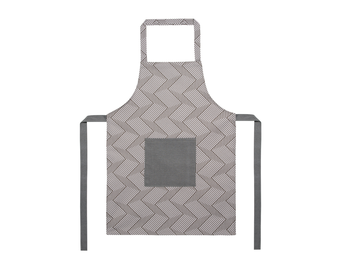 

Фартук с карманом, Женский, Guten Morgen, Рогожка, Blossom ёлочка, 60х80 см, Серый, ФР-БЕ-60-80