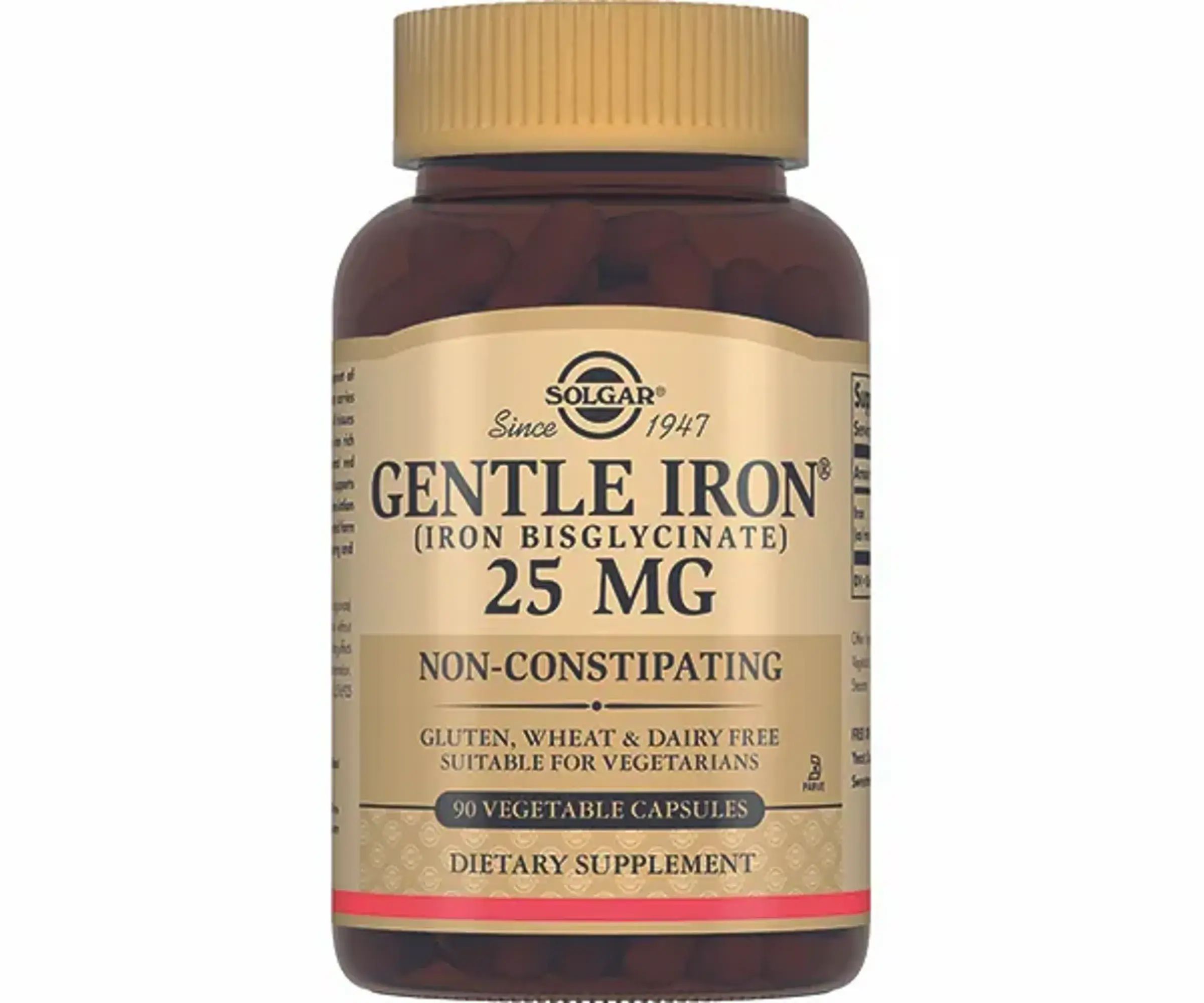 Легкодоступное железо Gentle Iron SOLGAR 25 мг, капсулы 90 шт.