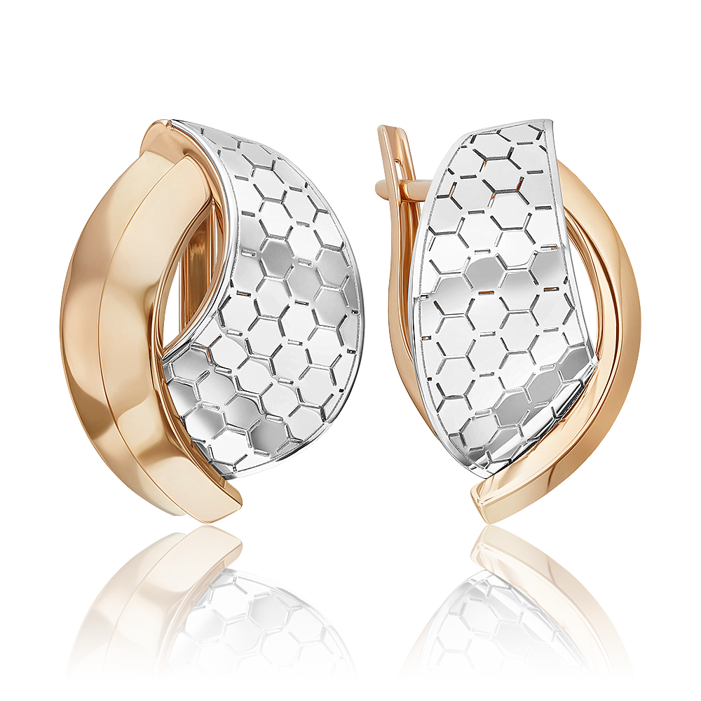 

Серьги из белого золота/красного золота PLATINA jewelry 02-5277-01, 02-5277-01